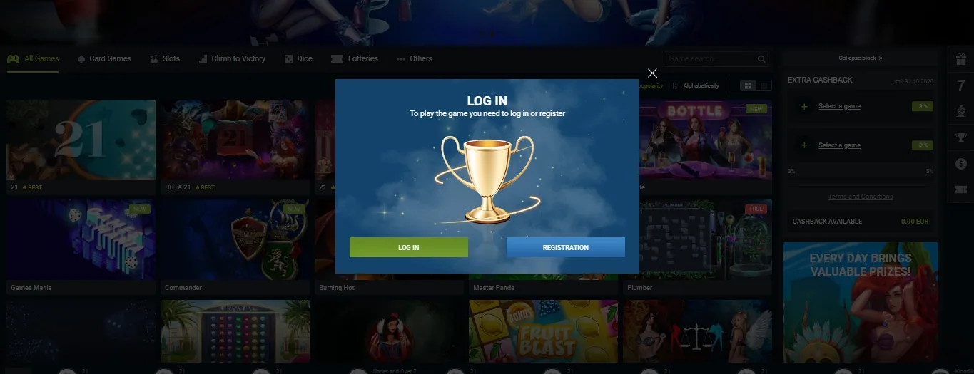 1xBet lucky wheel