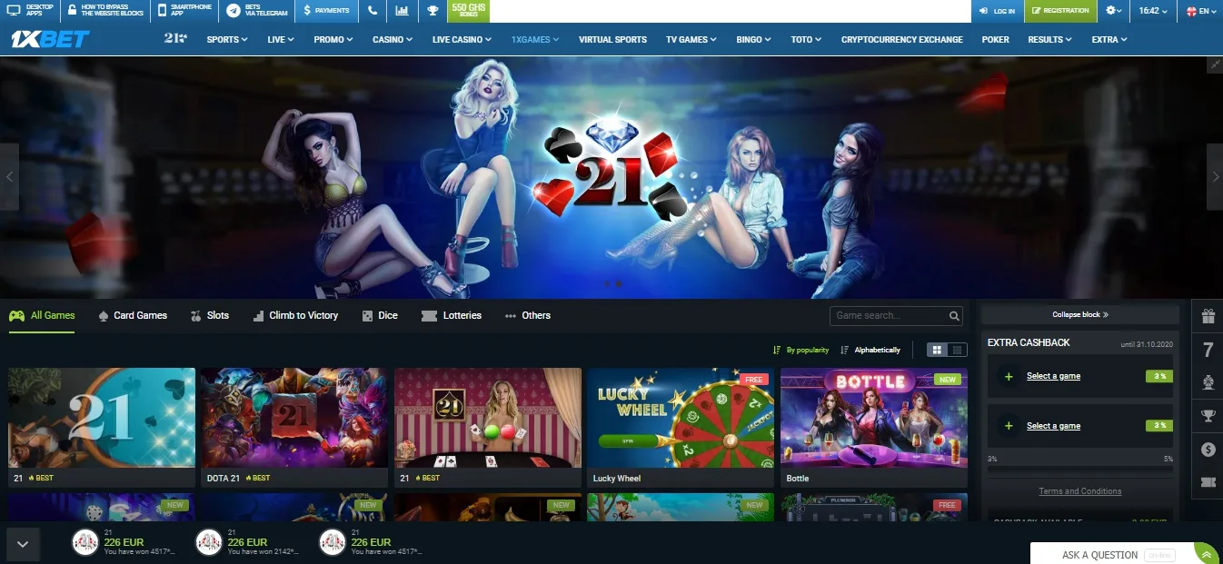 1xBet promo code for Casino